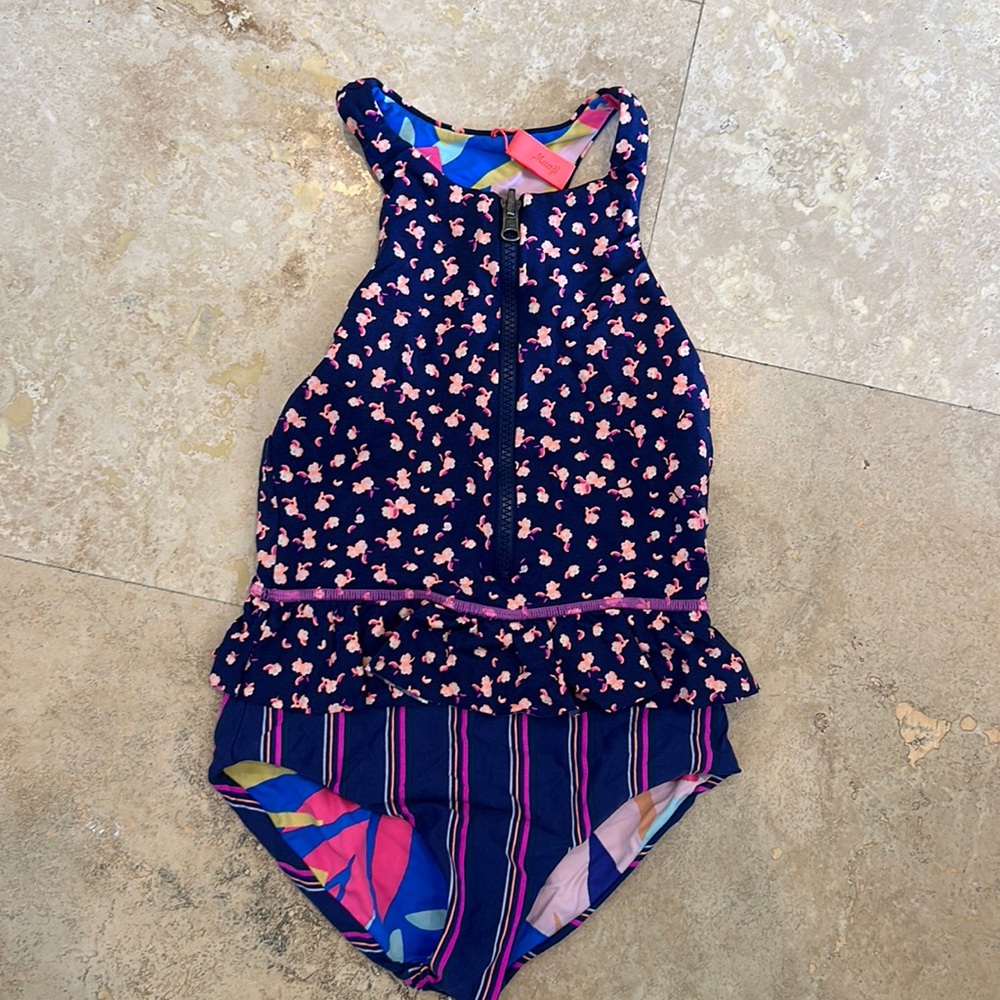 Maaji girls multicolor, reversible swimsuit. Excellent condition.